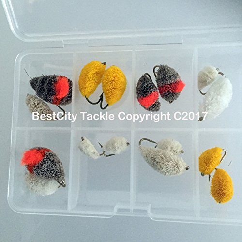 Fliegenfischen, Box-Set, Kekse, Brotfliegen, 16 Stück, gemischte Größe 4–12, für Fliegen, Forellen, Karpfen, Vokuhila, #343