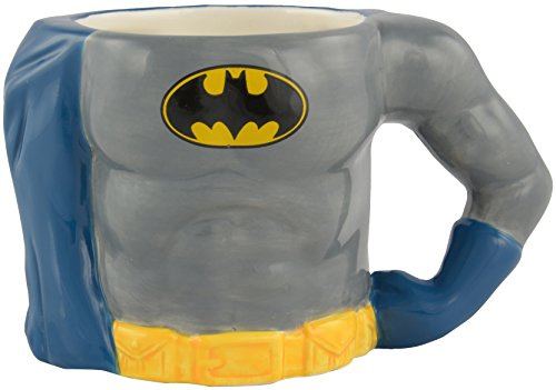 Batman Tasse 3D Body“, ca. 350 ml – 0122123 Tazza, Ceramica, Grigio, 12.8 x 7.6 x 7.7 cm