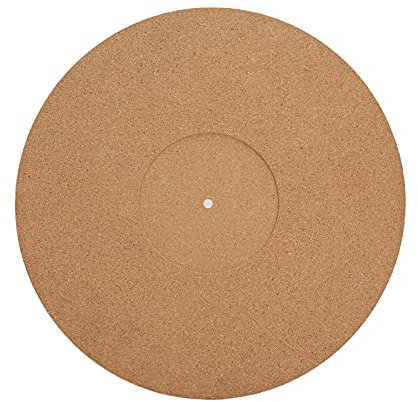 Tiiyee Coussin Anti Vibration Disque Vinyle, Tapis Platine Liège Ultra Mince 3mm Antistatique Mat Liège Platine Compatible Platines Audiophiles et Collectionneurs