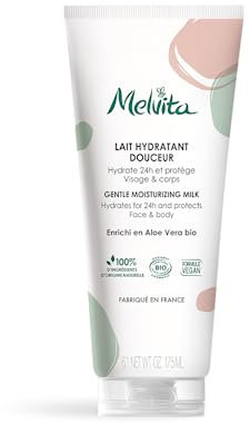 Melvita - Lait Hydratant Visage et Corps - Hydrate durablement et protège la peau du visage et du corps - Application 2 en 1-100% naturel - Formule vegan - Tous types de peaux - Format 175ml