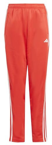 adidas Unisex Kinder Train Essentials AEROREADY 3-Stripes Regular-Fit Pants, Bright red/White, 13-14 Years