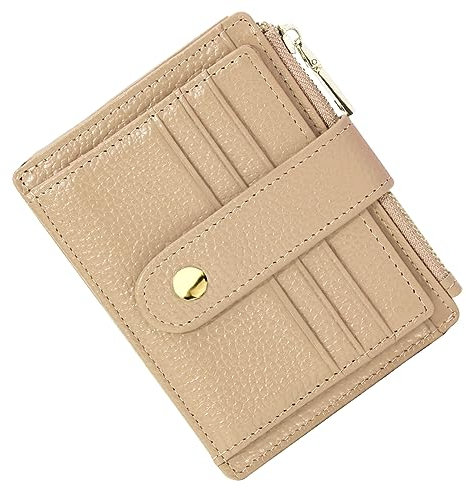 BTNEEU Femme Porte Carte de Credit Cuir RFID Blocage Portefeuille Cuir Petit, Homme Porte Carte Slim avec Poche à Monnaie, Petit Porte Monnaie Cuir avec 9 Emplacements de Carte