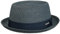 Stetson Ruviano Pork Pie Strohhut - Melierter Hut - Trendiger Sommerlook - UV Schutz 40+ für Damen und Herren - Frühjahr/Sommer dunkelblau L (58-59 cm)