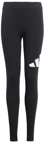 adidas flickor Essentials Linear Logo Leggings Tights, black/white, 7-8 Years
