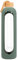 for you Nachhaltige Trinkflasche green olive - 750ml aus Glas + Silikonhülle - spülmaschinenfest - 0,75Liter Auslaufsichere Wasserflasche mit Bambusdeckel - 100% BPA frei - geeignet von -20°C – 150°C