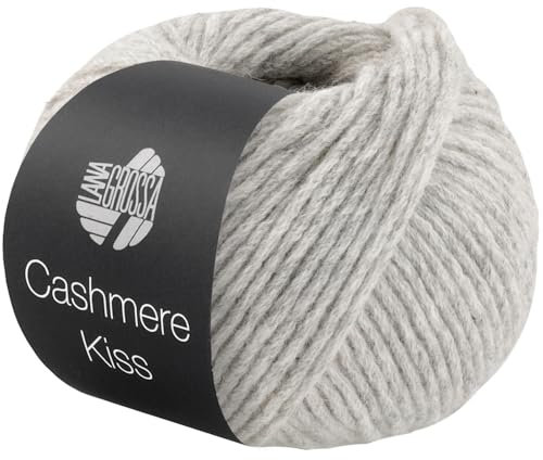 LANA GROSSA Cashmere Kiss | Edle Merino-Kaschmir-Mischung | Handstrickgarn aus 70% Schurwolle (Merino superfein) & 30% Kaschmir | 25g Wolle zum Stricken & Häkeln | 70m Garn FB 105
