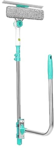 Generico - Limpiacristales para exteriores - Escobilla extensible | Herramienta para limpiar cristales retráctiles de microfibra fácil de usar | Escobilla para ahorrar espacio C