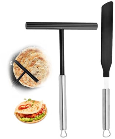 Spachtel und crepes verteiler,crepes zubehör,crepe wender,pfanne teigverteiler,zubehör accessories edelstahl für maker pfannkuchenwender
