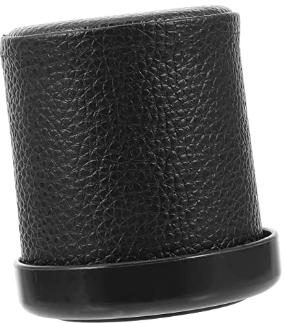 Toddmomy Juego de Cubilete Silencioso para Dados con Tapa de Cuero Rojo, Resistente y Liviano, Adecuado para Fiestas Grandes y Viajes