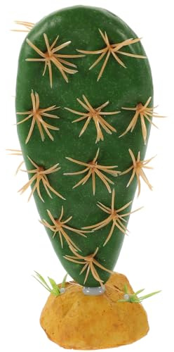 Milisten Reptile Plants Artificial Cactus Ornament Fake Terrarium Plant Decor for Reptile Habitats Amphibian Hideouts Accessories