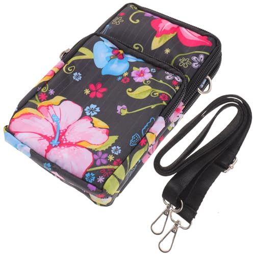 Gatuida Borsa a Tracolla Per Cellulare Mini Monospalla Stampa Floreale, Porta Monete Leggera e Resistente, Portafoglio Donna Per Uso Quotidiano e Viaggio