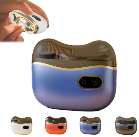 Auto Gentle Filing Ponceuse à ongles 2 en 1, coupe-ongles et polisseuse, tondeuse à ongles automatique douce pour personnes âgées et enfants, silencieuse et douce pour la peau, pour la maison et les