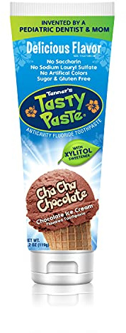 Tanner's Tasty Paste Cha Cha Chocolate – Anticavity Fluorid-Kinderzahnpasta/großartig schmeckende, sichere und effektive Zahnpasta mit Schokoladengeschmack für Kinder (120 ml)