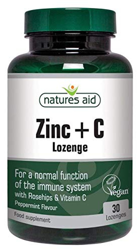 Natures Aid Zinc + C - Zinc with Vitamin C - 30 Lozenges