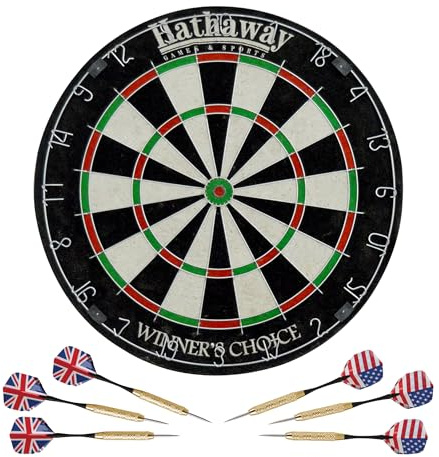 Hathaway Vinnare Choice 45,72 cm sisalfiber borst darttavla, svart
