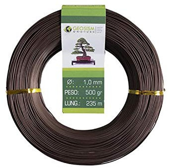 Filo di alluminio ramato (alluminio-ramato) Geotools 1,0 mm per bonsai, 500 gr, 235 m