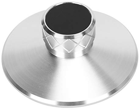 LP113 LP Record Player Viktstabilisator Skivspelare Skivklämma Aluminiumlegering Record Weight Clamp, Diameter på axelhål 7,28 mm(Silver)