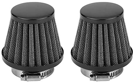 ETOPARS 2 X Negro Filtro de Aire de la Motocicleta Universal Filtro de Aire de Aspiración 34mm 35mm 36mm Kit de Filtro Admisión Aire Frío Inducción Scooter