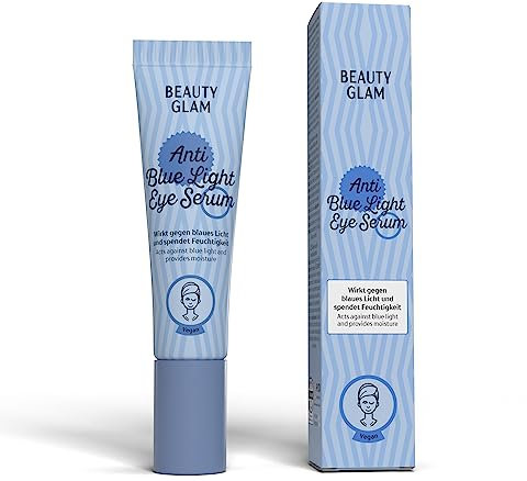 BEAUTY GLAM – Augenserum gegen Augenringe & Blaulicht mit Hyaluronsäure, Alle Hauttypen, Vegan, Ohne Silikone, Made in Germany – 15ml