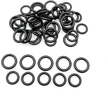 JZK 25x 1/4 M22 + 25x 3/8, Kit O ring petits joints toriques en caoutchouc noir pour connexion rapide pour nettoyeur haute pression, anneau rondelle rond, bagues d'étanchéité plomberie