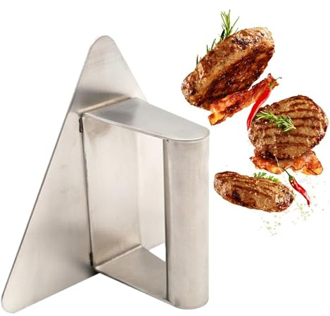 Pressa per hamburger, pressa triangolare per hamburger, resistente, pressa per hamburger, piastra per hamburger, gadget da cucina per barbecue e feste