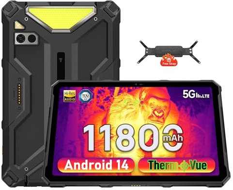 Ulefone Armor Pad 4 Ultra 5G Rugged Tablets ThermoVue Thermal Imaging, 10.36 inch 2K Corning Gorilla Glass, 16GB 256GB/2TB, 11800mAh/33W, Android 14 Pad, 50MP+32MP, Dual Speaker, 5G WiFi, BT5.2, IP68