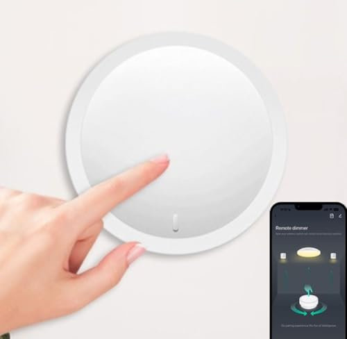 Variateur d'intensité sans fil, pour Tuya Smart pour Zigbee 3.0 Scene Switch Gradateur Bouton Contrôleur, télécommande App pour interrupteur intelligent, variateur de scène 2 en 1 pour application
