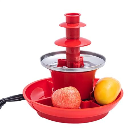 Fontana Per Fonduta Di Cioccolato - Macchina Per Fontana Per Fonduta A 3 Livelli Con Di Frutta | Torre Di Cioccolato Fondente | Fontana Di Formaggio Automatica Per Cioccolata Calda | Macchina E