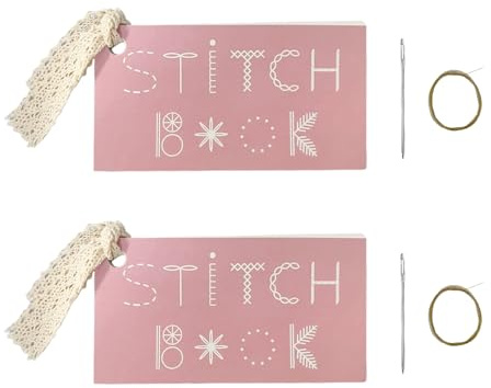 FDGGT 2 Juegos De Mini Kits De Costura, Juego De Libros De Bordado Creativo, Mini Accesorios para Libros De Costura, Kit De Costura para Libros De Costura, Tarjetas De Costura