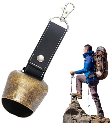 CHENNAN 1 Pezzi Campanelli anti orso, Campane per orsi per escursionisti, Metallo Vintage Mini Mucca Campane, Campana Escursionismo Per Borsa, per Escursionismo Campeggio Attività All'Aperto (C1)