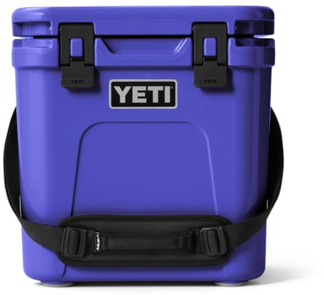 YETI Roadie 24 Cool Box – Portable Cooler Box with PermaFrost Insulation – Fits 33 Cans or 11.8 kg Ice – Tall Design Fits Wine Bottles – Compact Ice Cooler for Travel – 5 Year Warranty