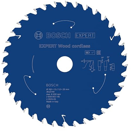 Bosch 1x EXPERT Wood Cordless cirkelsågklinga till handcirkelsågar