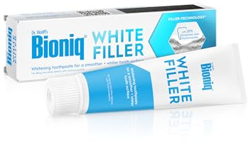 Pasta dental Bioniq® White Filler - 1x100 ml, blanqueadora suave con hidroxiapatita, protege el esmalte dental, elimina manchas, sin flúor - Pasta de Dientes