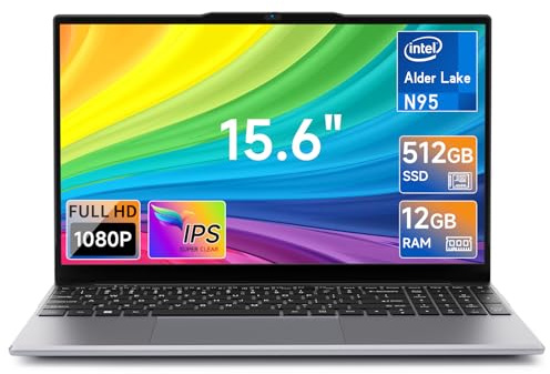 BMAX Ordenador Portátil 15.6 FHD Celeron N95 Upto 3,4 GHz Portatiles 12GB RAM 512GB SSD LPDDR5 Laptop, Win 11 PC Portátil 5G WiFi Notebook BT5.0, USB 3.2x2, Protege el Teclado Español