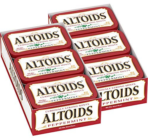 Altoids Peppermint Curiously Strong Mints 50g Tin Box Of 12 Tins