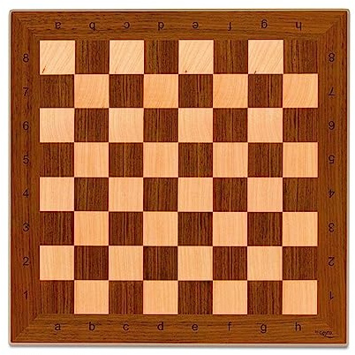 Cayro - Échiquier en Bois - 40X40 Cm - sans Pièces - Jeu De Société Classique - 2 Joueurs