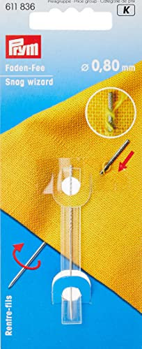 Prym, Ø 0,80 mm 611836 Faden-Fee Ziehfaden-Nadel-Fangnadel, Stahl, silberfarbig, 1 Stück