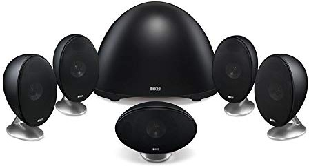 Kef E305 Sistema Home Theatre 5.1, Nero