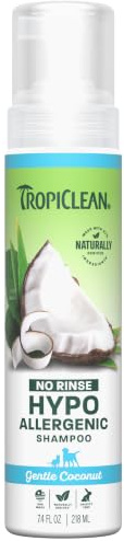 TropiClean No Rinse Hypoallergenic Waterless Dog Shampoo, 7.4oz