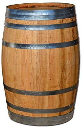 Tonneau en châtaignier de 100 litres Nouveau - huilé (fermé/Table)