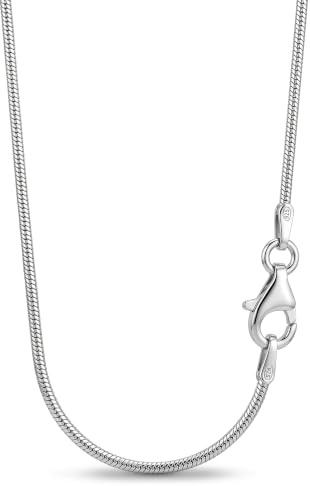 Avesano Schlangenkette 925 Silber Kette Damen Halskette 1 mm 101021-042