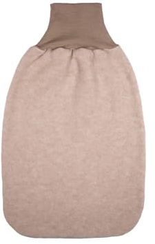 Cosilana Baby Pucksack Strampelsack kbT Wolle Bio Baumwolle (Latte-Macchiatio-Melange, 2 0 50 cm)