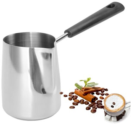 Cafetera turca, calentador de leche para café, decantador de café turco, decantador de café expreso de acero inoxidable, calentador de café turco(350ML)