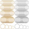 96 Stück Ohrring Creolen Gold Groß für Schmuckherstellung Offene Perlen Silber Hoop Earrings Runde Creolen Ohrringe Rohlinge Selber Machen DIY Handwerk 20 mm 25 mm 30 mm 40 mm
