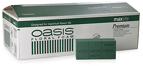 Flowerbox Oasis Steckschaum Premium MaxLife Ziegel 23cm Steckmasse Steckschwamm - 35 Stück