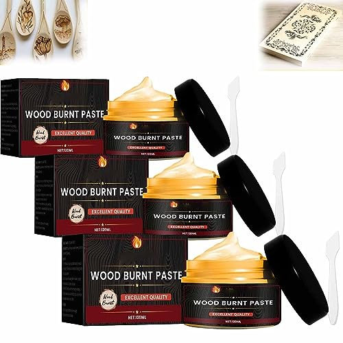 Gel de combustión de madera, pasta de combustión de madera, pasta quemada de madera para artes y manualidades, gel de combustión de madera, artista de manualidades de madera para quemar marcadores de