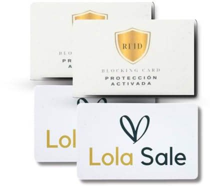 Lola Sale. 4 Smart Cards Protectores de Tarjetas de crédito,debito, tamaño CR80, RFID, NFC. Tarjeta Bloqueo RFID. Proteccion contra Hackers.. Blocking.Card (4 Tarjetas)