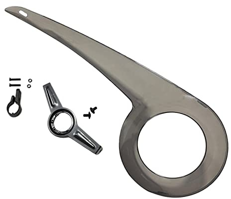 perfk Copricatena per Bicicletta Copri Corona Protettivo per Catena Protezione Pedivella Carter di Ricambio dal Design Classico Adatto per La Sicurez, Chiaramente Nero + Fibbia