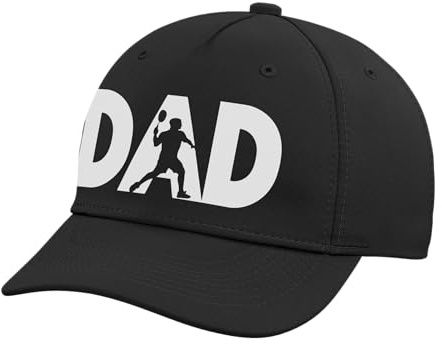 Fathers Day Speedminton Player Mens Speedminton Dad Adjustable Printed Baseball Hat, Black