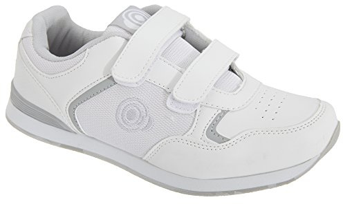 Dek Womens Lady Skipper Trainer Style Touch Fastening Bowling Shoes White 7 UK